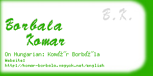 borbala komar business card